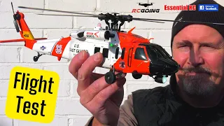 SUPER SCALE DETAILED RC Coast Guard UH60 Rescue Helicopter | GPS & FPV | EASY TO FLY | YXZNRC F09-S
