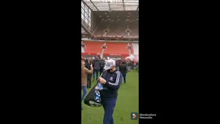 Manchester United fans storm Old Trafford in protect