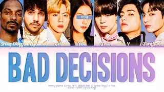 [Karaoke] BENNY BLANCO FEAT BTS & SNOOP DOGG "BAD DECISIONS" (Color Coded LYRICS ENG) (7 Members)