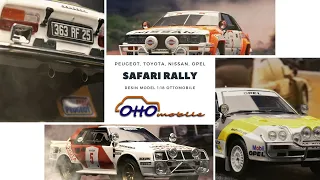 Safari Rally cars from Ottomobile - Resin Model 1:18 [Beautyshot 4K]