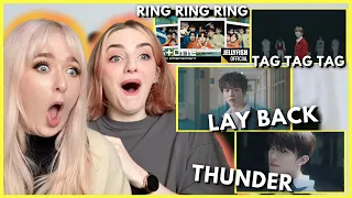 FIRST TIME Reacting to VERIVERY: Ring Ring Ring / Tag Tag Tag / Lay Back / Thunder MV Reaction