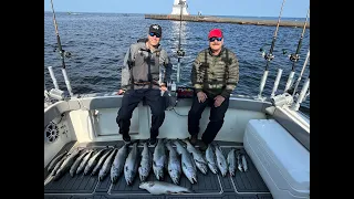 Epic Morning Salmon Fishing on Lake Michigan