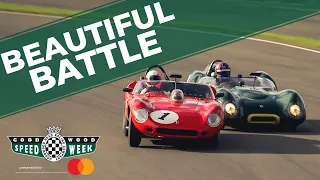 Sliding Goodwood battle for Ferrari and Lotus