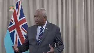 Fiji's Minister for Home Affairs holds a press conference