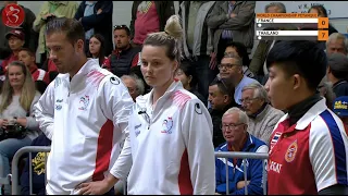 Championnats du Monde 2022 : FRANCE vs THAÏLANDE Quart du doublette mixte à pétanque