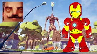 Hello Neighbor - My New Neighbor Iron Man Junior Act 2 Door Gameplay Walkthrough