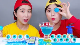 Blue Food Dessert Jelly Mukbang DONA