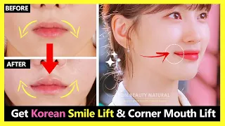 Easy!! Get Korean Smile Lift, How to lift corners of mouth naturally Exercises (No filler, No botox)