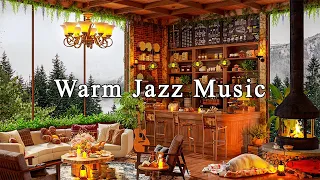 Stress Relief with Relaxing Jazz Instrumental Music ☕ Warm Jazz Music at Cozy Coffee Shop Ambience