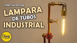 Lámpara de tubos industrial | Estilo Steanpunk