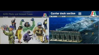 Unboxing Italeri 1326 & 1246 Carrier Deck Section & NATO Pilots and Ground Crew 1/72 (Español)