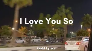 The Walter - I Love You So (Lyrics & Slowed) | Gold Lyrics