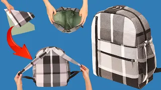 How to sew a stylish school backpack easily - diy backpack!