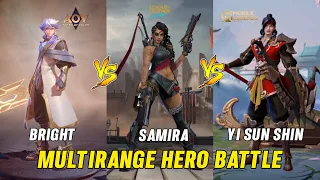 Yi Sun Shin MLBB VS Bright AOV VS Samira LOL Wild Rift Hero skill Effect Comparison 2023