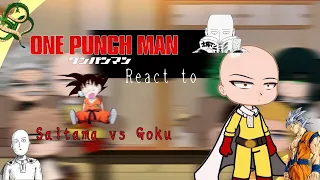 One Punch Man React to: GOKU VS SAITAMA part 1 || Fan Animation || One Punch Man Vs Dbz