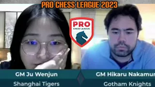 PCL 2023 | Hikaru Nakamura faces Shanghai's Ju Wenjun | PRO CHESS LEAGUE Week 3 | Round 2