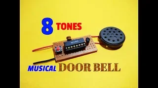 How To Make 8 Tones Musical Doorbell..DIY Simple Musical Doorbell System..Simple Doorbell..