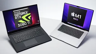 Can the M1 Max MacBook BEAT an RTX 3080Ti Laptop?