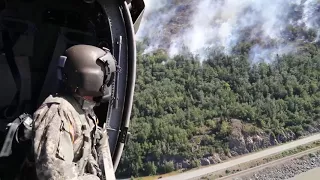 Black Hawks fighting wildfire | Anchorage, Alaska