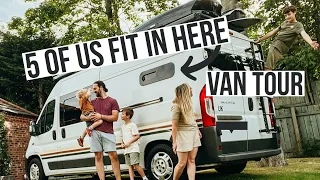 Van tour, come see inside our 5 berth family van conversion with triple bunk beds!