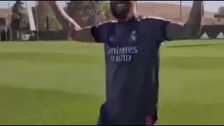 Sergio Ramos showing off his skills in training