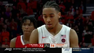 Final Minutes of No.23 NC State at Syracuse | 02-14-2023