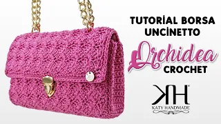 TUTORIAL BORSA UNCINETTO - "Orchidea" CROCHET BAG - PUNTO PRADA ♡ Katy Handmade