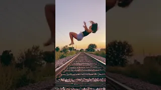 #TikTok #tiktok Girl Jump On Railway Track