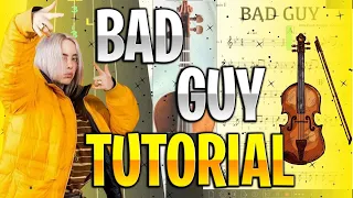 Cómo tocar BAD GUY Violín -Violin tutorial with sheets and Tabs - Tutorial violino Tabs