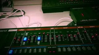 Roland TR-09 and Roland JU-06 Techno