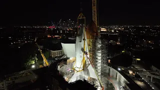 Endeavour lifted onto space shuttle stack for California Science Center exhibit