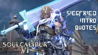 SOULCALIBUR VI - ALL SIEGFRIED SCHTAUFFEN INTRO & QUOTES WITH MOST CHARACTERS