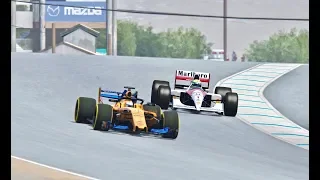 McLaren F1 2018 vs McLaren F1 1991 - Laguna Seca