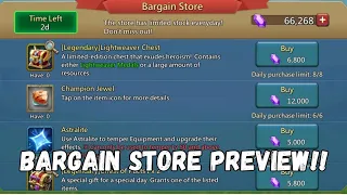 Lords mobile - Tomorrow's bargain store preview