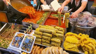 The Most Popular Korean Snack! Tteokbokki, Sundae, Fried Food, Kimbap - Korean Street Food