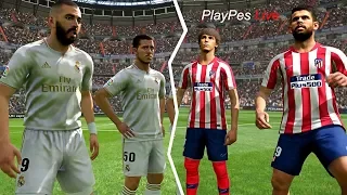 PES 2019 - REAL MADRID vs ATLETICO MADRID - Full Match & HAZARD Goal - NEW Kits 19/20 - Gameplay PC