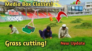 Grass cutting 💓 Arbab niaz cricket stadium peshawar latest update | Media box glasses