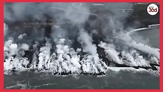 INCREDIBLE drone footage shows a new delta in the sea near the La Palma volcano.- News 360 Tv