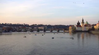 Самое длинное и красивое видео на Youtube! Прага,  Центр города, Карлов мост.  Звуки города.