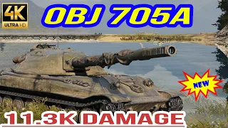 Object 705A: 11.3k Damage - WOT Replays 4K HD