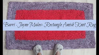 How to make a Rectangle Amish knot (toothbrush) rag rug - tutorial