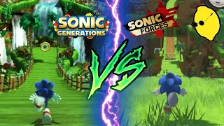 Sonic Forces VS Sonic Generations Stage Comparison