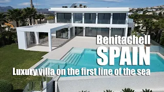 Luxury villa on the first line of the sea in the residence Cumbre del Sol, Benitachell, Spain