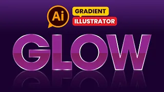 How to make Gradient Text Glow Effect in Adobe Illustrator
