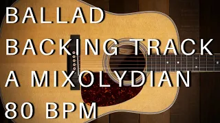 Ballad Guitar Backing Track | A Mixolydian (80 Bpm)