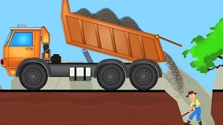 xe tải dumpster | Hình thành và sử dụng | Video trẻ em | Construction Vehicle | Kids Cartoon