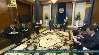 Глава государства провел встречу с Президентом Туркменистана Г.Бердымухамедовым