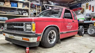 Lowering an S10 front end in less than 30 minutes. Adding drop springs to the Work Truck. 5/7 drop