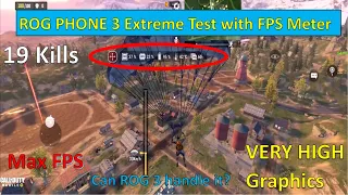 Asus ROG Phone 3 Extreme Test | Battle Royale | Very High Graphics And Max FPS |Call Of Duty Mobile!