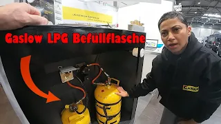 Nie wieder Gas-Sorgen im Wohnmobil | LPG Befüllflasche von Gaslow | Gas Tanken an der Zapfsäule